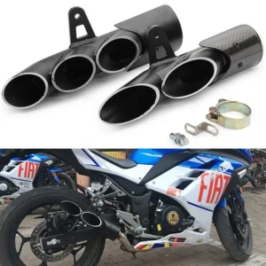 Silenciador de Escape Universal para motocicleta, tubo de dos y tres salidas, 51mm