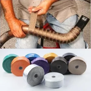 Rollo de cinta térmica de fibra de vidrio para escapes, 5M