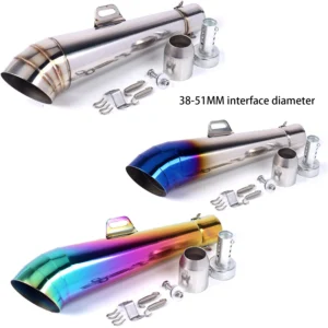 Tubo de escape universal para motocicleta de 51MM